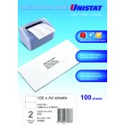Unistat 38938 Labels Copier/Laser Dl02 Box 100 image