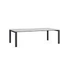Novah Straight Desk - Black Frame / White Top 1800x800 image