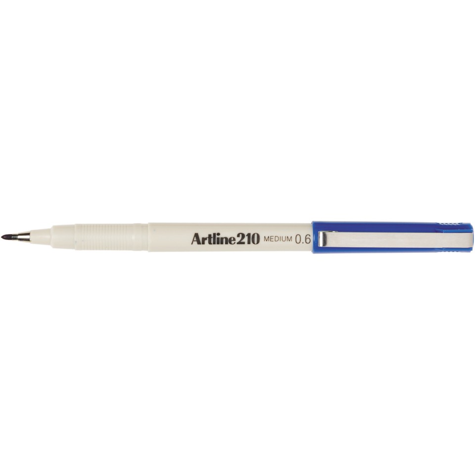Artline 210 Fineliner Pen Medium 0.6mm Blue