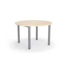 Cubit Meeting Table 1200mm Diameter Nordic Maple Top / Silver Frame image