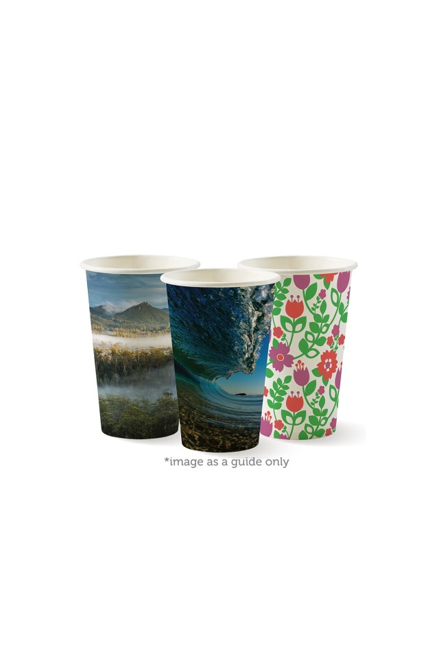 Biopak Single Wall Paper Cup Art Series 12oz 350ml 80mm Carton 1000