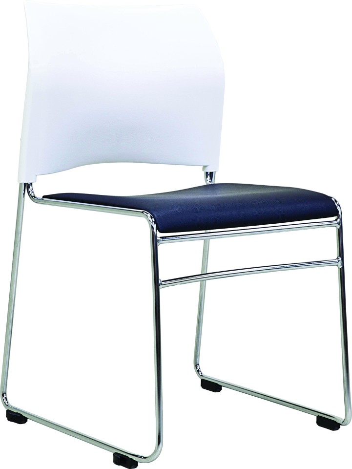 Buro Maxim Visitor Chair White/Chrome