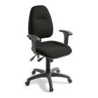 Spectrum 3 Task Chair 3 Lever With Arms High Back Black Fabric image