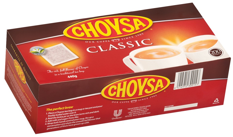 Choysa 440g Classic Tagless Tea Bags Box 200