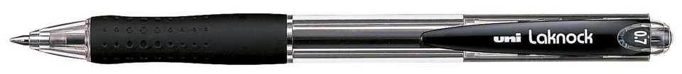 Uni Laknock Ballpoint Pen Retractable SN-100 0.7mm Black Box 12