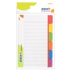 Stick'n Magic Divider Lined Notes 148x98mm Neon 6 Colours 60 Sheets Each image