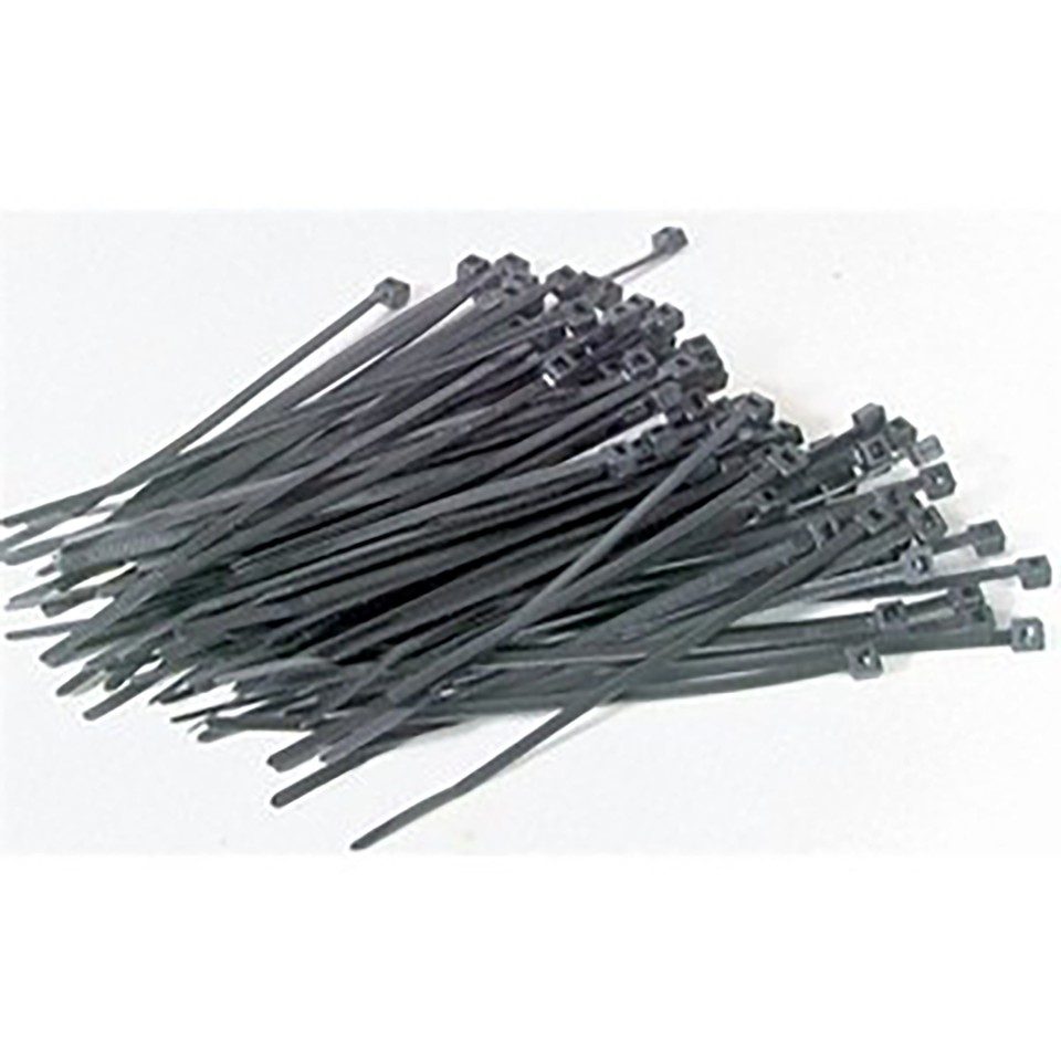 Cable Tie UV Nylon 200x4.8mm Black Pack 100