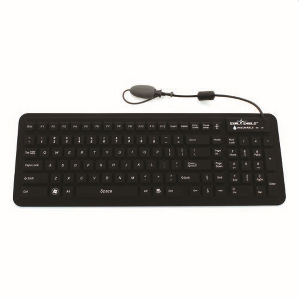 Seal Sheild Glow S106g2 Silicone Waterproof Backlit Usb Keyboard Black