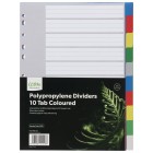 Icon PP Dividers A4 10 Tab Coloured image