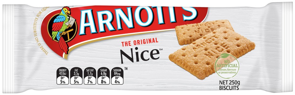 Arnotts Nice Biscuits 250g