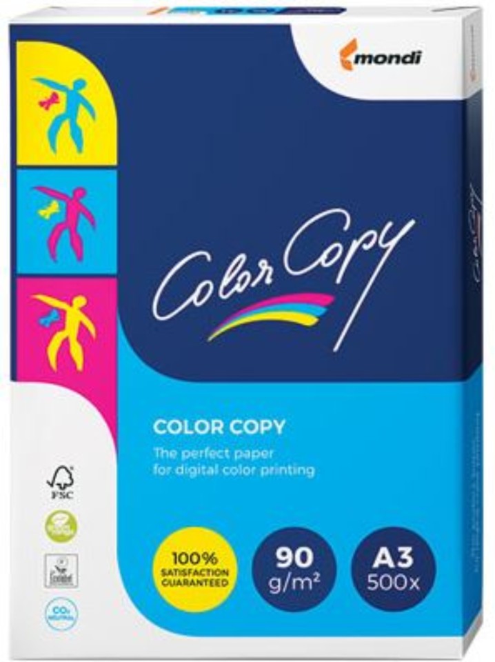 Color Copy Paper Uncoated 90gsm A3 Pack 500
