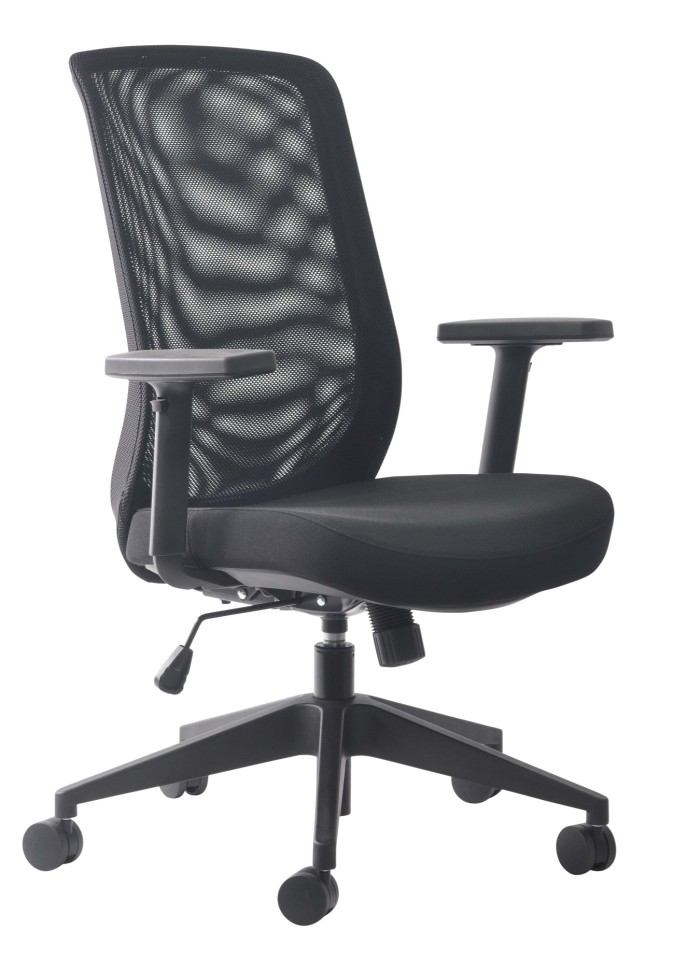 Mondo Gene Task Chair Mesh 2 Lever with arms High Back Black