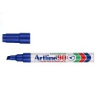 Artline 90 Permanent Marker Chisel Tip 2.0-5.0mm Blue image