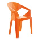 Seaquest Muze Indoor outdoor Stackable Cafe Chair  Mandarin image