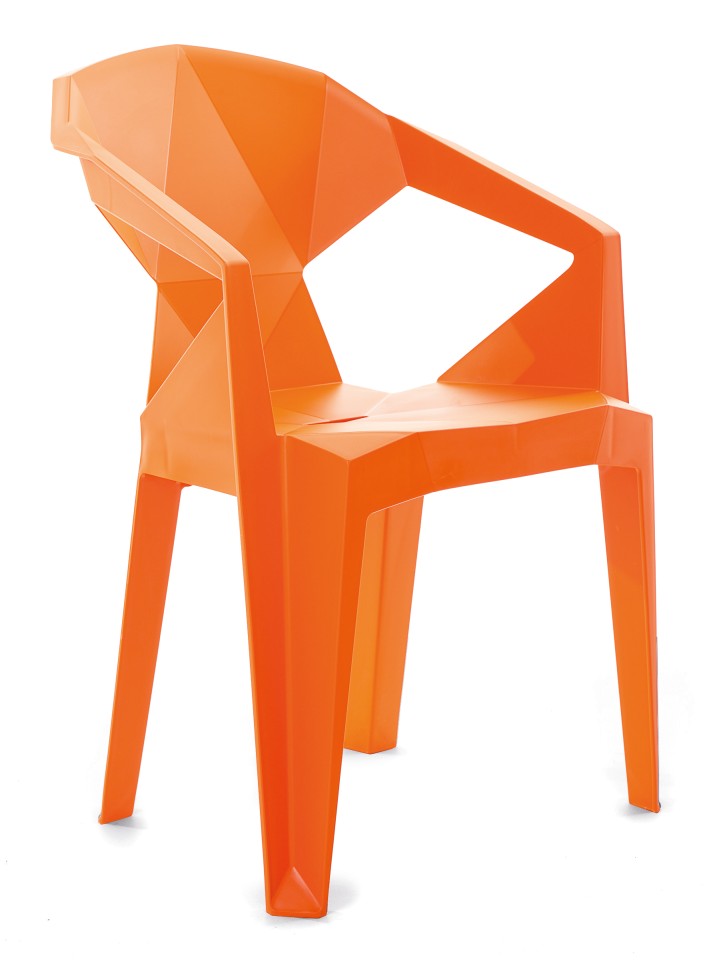 Seaquest Muze Indoor outdoor Stackable Cafe Chair  Mandarin