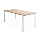 Novah Meeting Table 1800Wx900D Autumn Oak Top / White Frame image