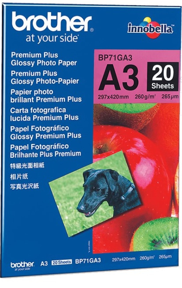 Brother Photo Paper Glossy 260gsm A3 Pack 20