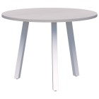 Modella II Cafe Table Angled Leg 900mm Diameter Silver Strata/white (Quickship) image