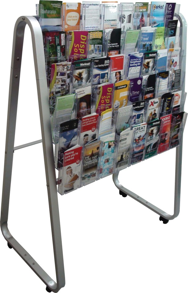 Deflecto Lit Loc Brochure Holder Easel Floor Stand Single-Sided 48 x DLE