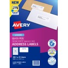 Avery Quick Peel Address Labels Sure Feed Laser Printers 38.1 x 21.2mm 2600 Labels (959115 / L7651) image