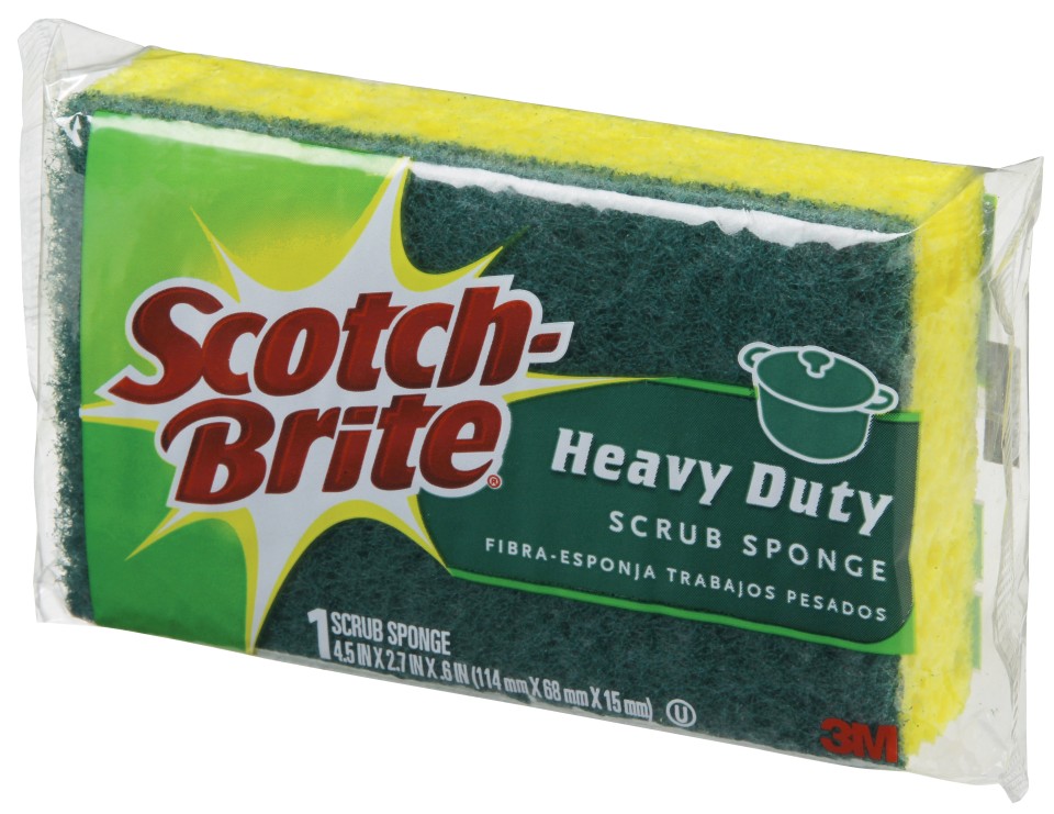 Scotch Brite Heavy Duty Kitchen Scrubbing Sponge Green and Yellow 70007023248