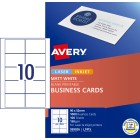 Avery Business Cards Laser Inkjet Printer 959026/L7415 90x52mm 150 g/m2 Matt White Pack 1000 image