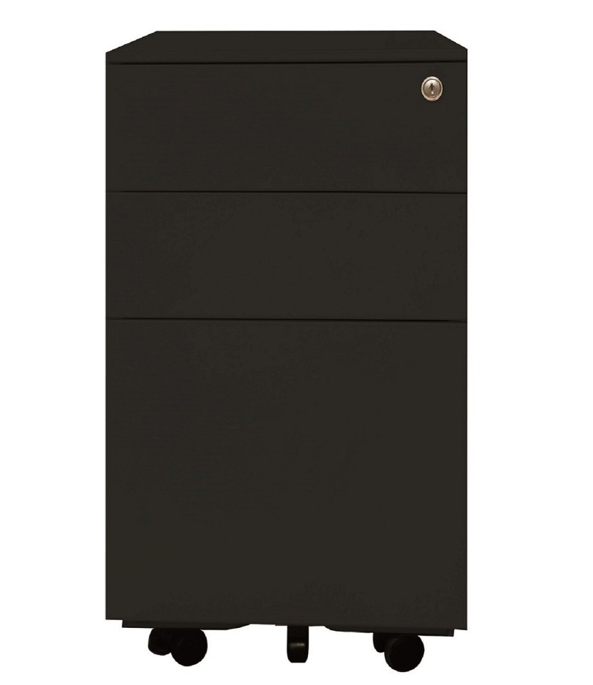 Milano Mobile Pedestal 2 Drawer + 1 File 390Wx575Hmm Black