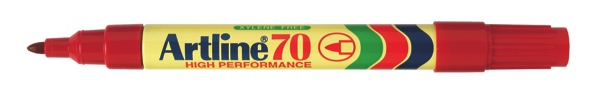 Artline 70 Permanent Marker Bullet Tip 1.5mm Red