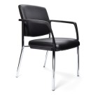 Lindis Visitor Chair PU with arms Black image