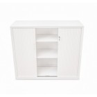 Proceed Tambour Cabinet 2 Adjust Shelves 1020(h)x900(w)x450(d)mm White image