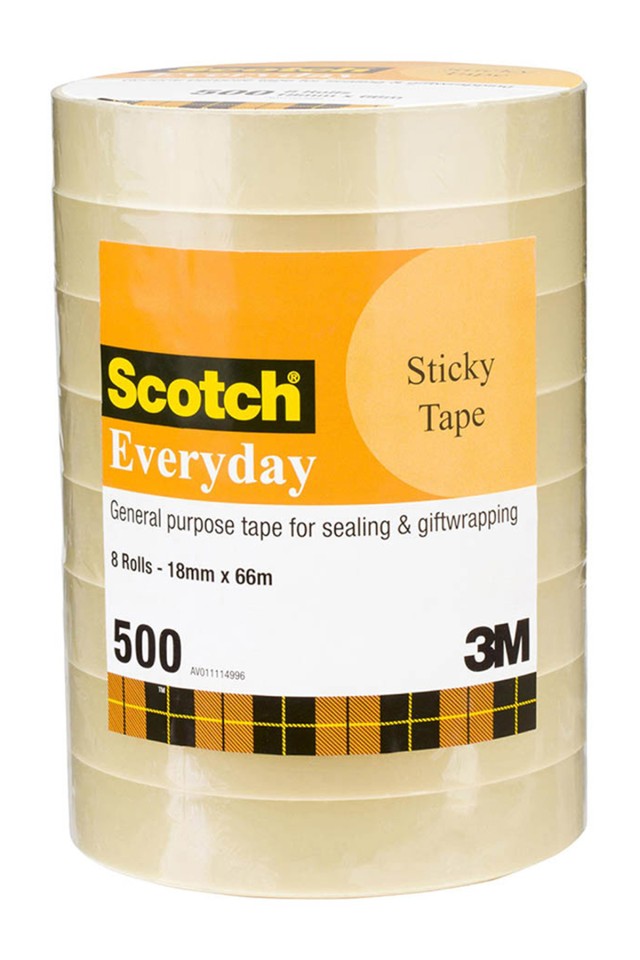 Scotch 500 Office Tape 500 18mm x 66m Pack 8