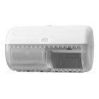 Tork T4 Twin Conventional Toilet Roll Dispenser White 557000 image