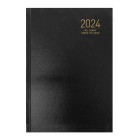 NXP 2024 Hardcover Diary A5 Week To View Black image
