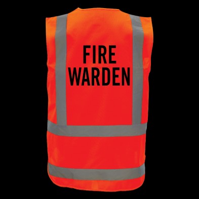 Orange Fire Warden High Vis Vest Large