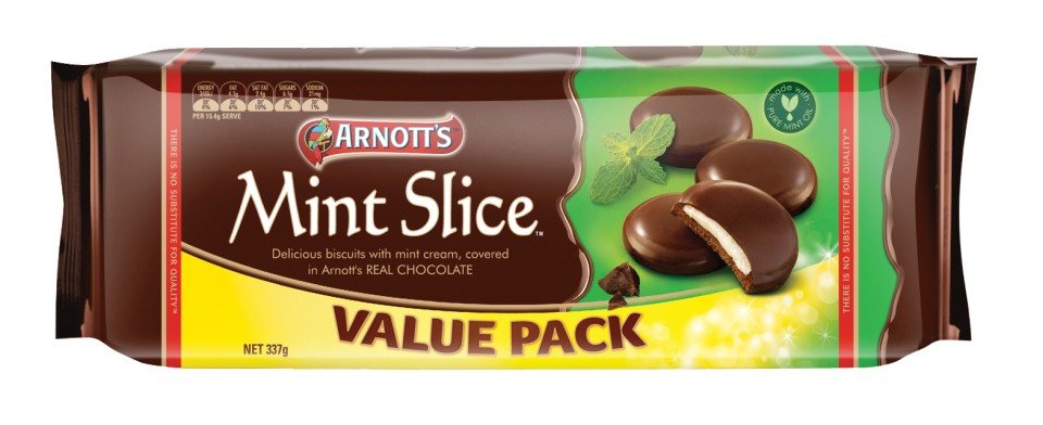 Arnotts Mint Slice Biscuits 365g Value Pack