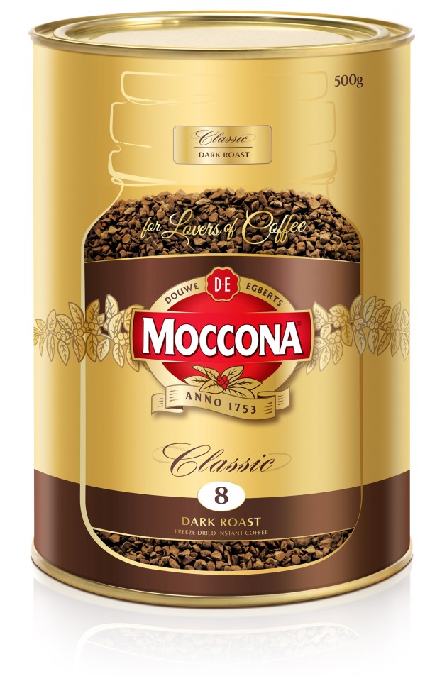 Moccona Classic Instant Coffee Dark Roast 500g Tin