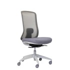 Buro Elan Mesh Back Ergonomic Chair Light Grey - Grey Mesh And White Frame - No Arms image