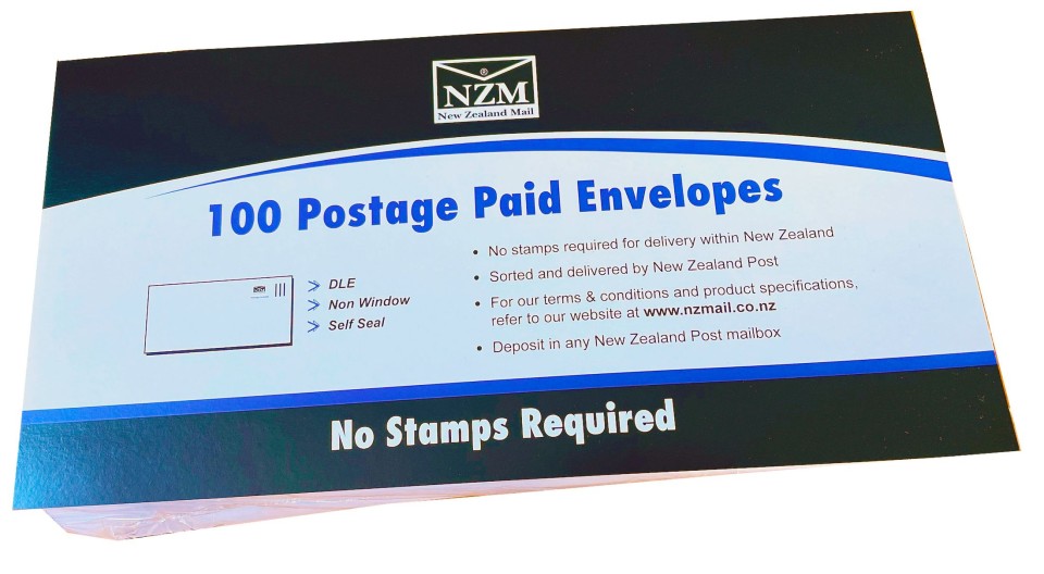 NZM Prepaid Envelope Seal Easi DLE 114mm x 225mm White Pack 100