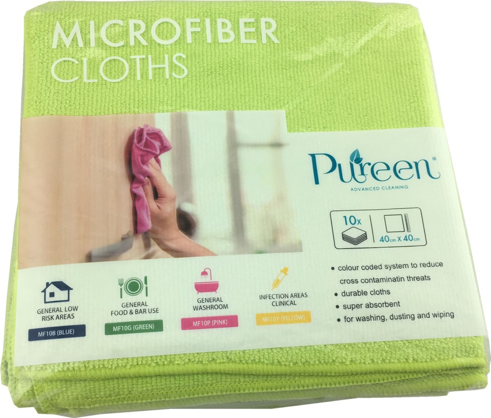 Premier Hygiene Microfibre Cloth Green