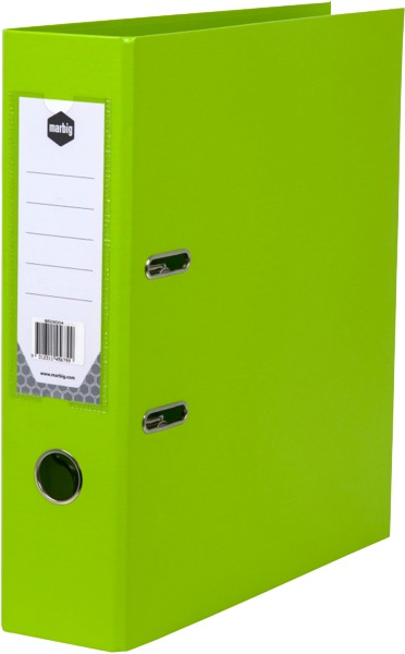 Marbig Lever Arch File PE Linen A4 Lime Green