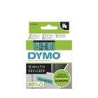 Dymo D1 Label Printer Tape 12mm x 7m Black On Green image