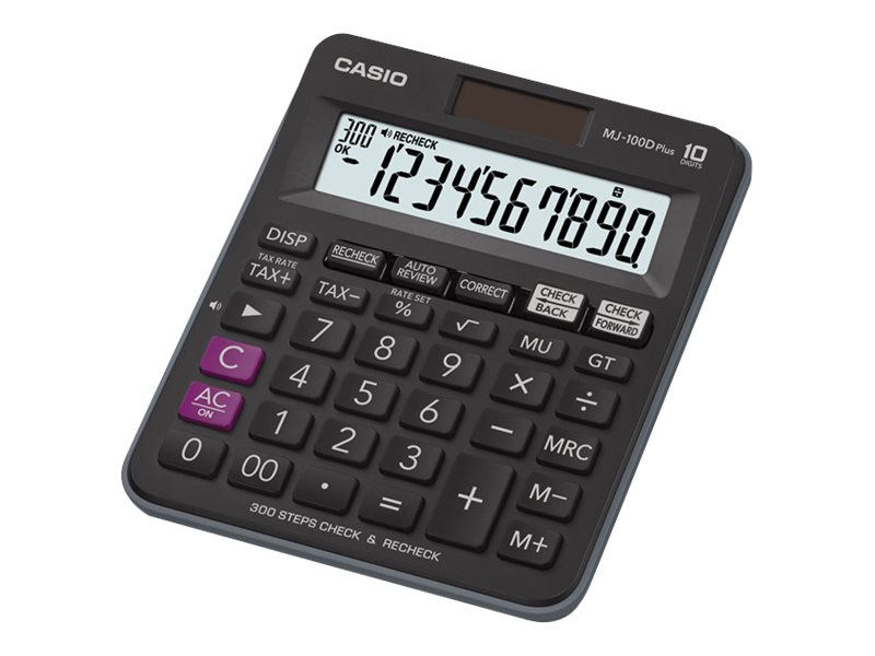 Casio Mini Desktop Step Calculator MJ100DPLUS Black