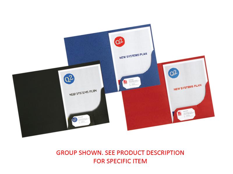 Marbig Presentation Folder Single Pocket Leathergrain A4 Black Pack 20
