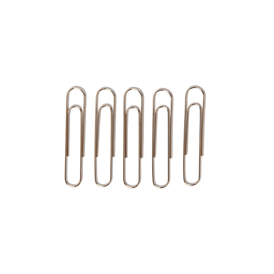 NXP Paper Clips Round Steel 50mm Box 100