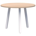 Modella II Cafe Table Angled Leg 900mm Diameter Refined Oak/white(quickship) image