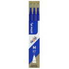 Pilot Frixion Ballpoint Pen Refill For Ball And Clicker 0.7mm Blue Pack 3
