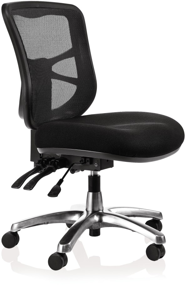 Buro Metro Task Chair With Chrome Base Without Arms Black