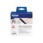 Brother DK-N55224 QL Continuous Non-Adhesive Tape Black On White 54mmx30.48m image