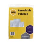 Marbig Resealable Polybag Writing Panel Ziplock Closure 255x355mm 45 Microns Pack 25 image