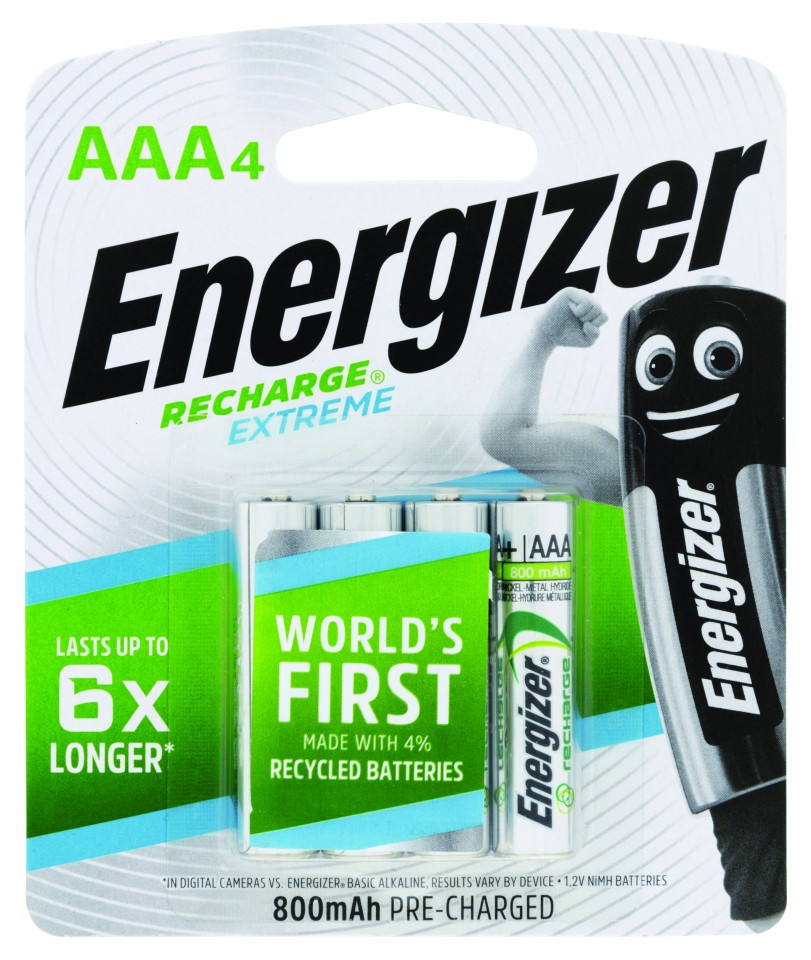 Energizer Recharge Aaa Battery Pkt4